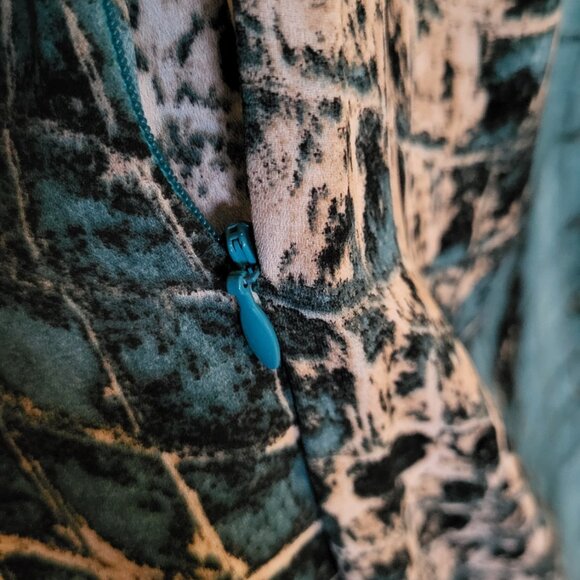 Turquoise Snake Skin Print Jumpsuit - Picture 11 of 12